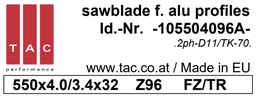 [10 550 40 96 A] HM-Sägeblatt  TAC 105504096A