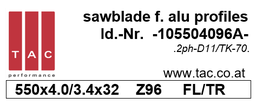 [10 550 40 96 A] TC-sawblade  TAC 105504096A