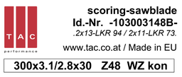 [10 300 31 48 B] TC-scorer  TAC 103003148B