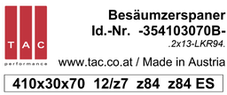 [35 410 30 70 B] Besäumzerspaner-Satz TAC 354103070B