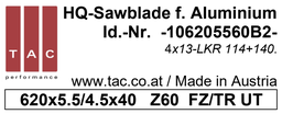 [10 620 55 60 B2] HM-Sägeblatt  TAC 106205560B2